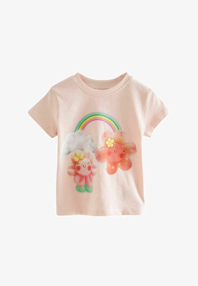 Next SHORT SLEEVE REGULAR FIT - Apdrukāts T-krekls - white cute characters