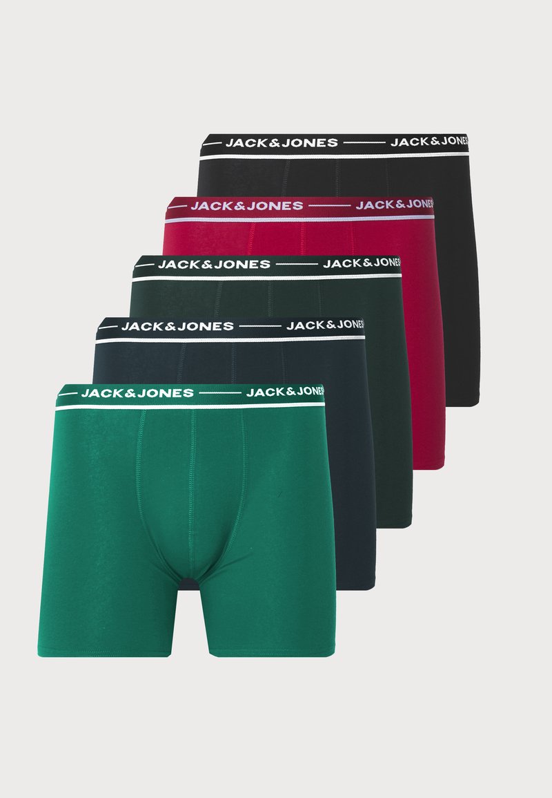 Jack & Jones JACCLAUS SOLID TRUNKS 5 PACK - Trunks - sky captain/rhubarb/scarab/green jacket/black