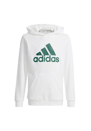 Sweat à capuche - white   collegiate green