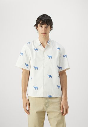 CAMEL REPEATE UNISEX - Button-down blouse - white/blue