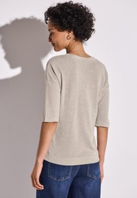 Street One V-NECK  - Jednoduché tričko - beige