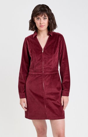 TRAPEZ MIT REISSVERSCHLUSS - Blusenkleid - bordeaux
