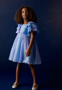 Next - FRILL REGULAR FIT - Vestido de cóctel - purple blue sparkle Imagen en miniatura 1