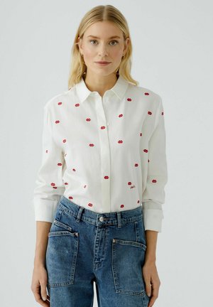 Hemdbluse - white/red