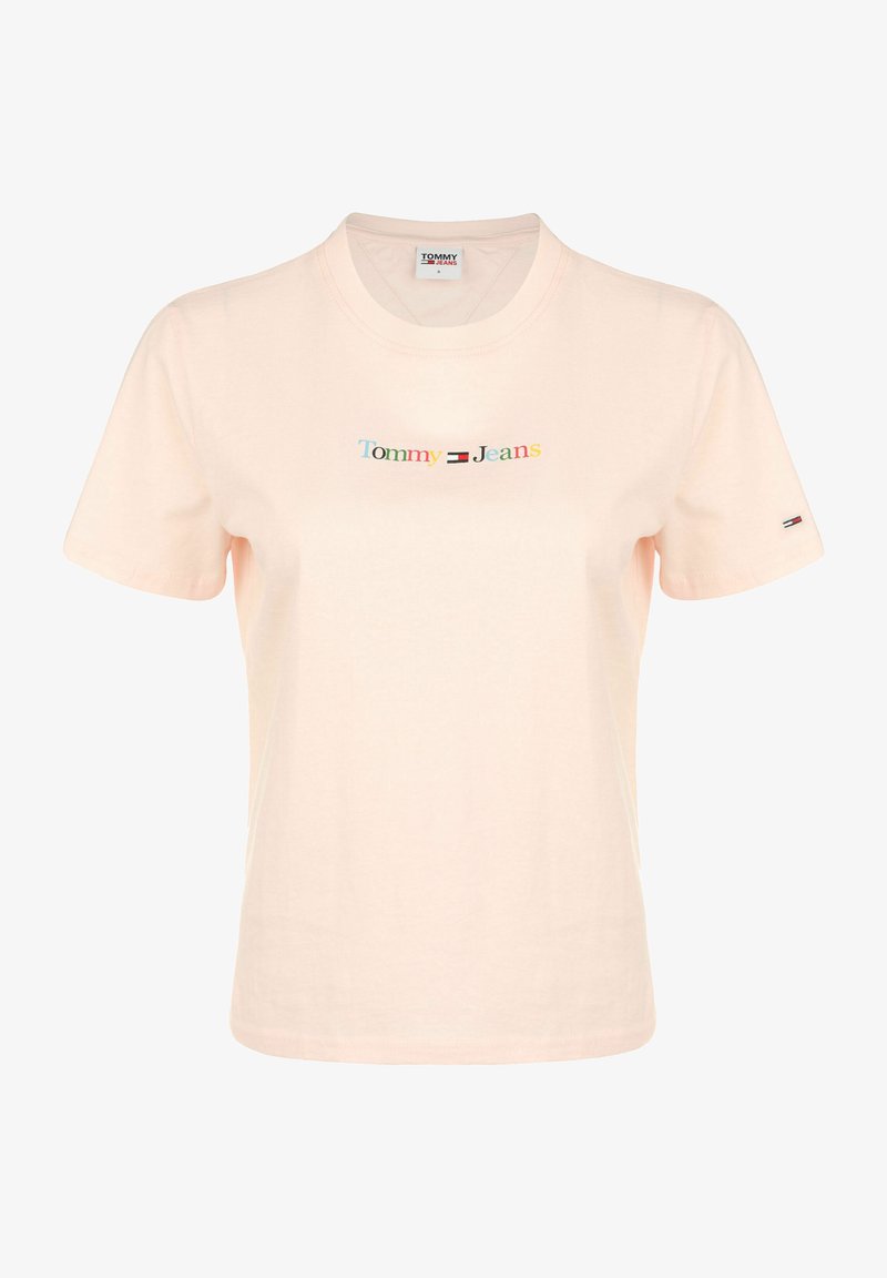 Tommy Jeans REGULAR COLOR SERIF - T-Shirt print - faint pink