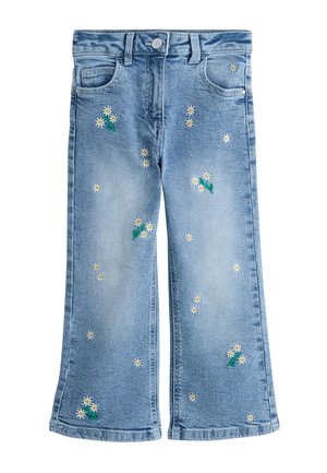 Next REGULAR FIT - FLORAL EMBROIDERED FLARE  - Flared jeans - mid wash