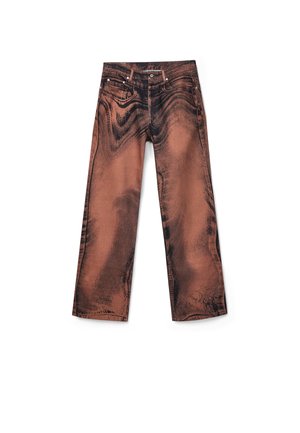 Relaxed fit -farkut - braun schwarz