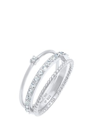 SPARKLING STACK - MIT KRISTALLEN VON SWAROVSKI® - Prsteň - silberfarben