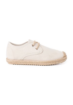 BLUCHER PUNTERA Y CORDONES YUTE EFECTO SUEDE - Alpargatas - beige