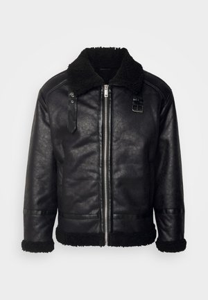 Lindbergh FAUX SHEARLING JACKET - Giacca in similpelle - black