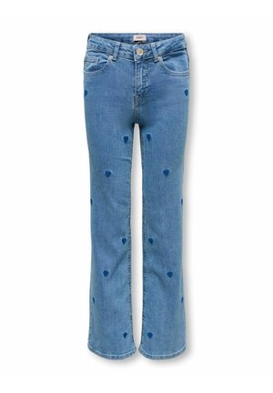 KOGJUICY WIDE HEART EMB NOOS - Kavbojke na trapez - light medium blue denim