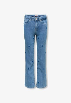 KOGJUICY WIDE HEART EMB NOOS - Kavbojke na trapez - light medium blue denim