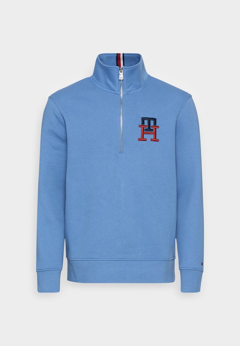 Tommy Hilfiger ESSENTIAL MONOGRAM HALF ZIP Sudadera sky cloud/azul