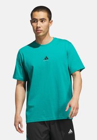 adidas Performance BASKETBALL - Camiseta básica - pure teal   black
