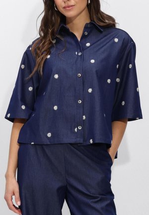 ISA GLOSSY - Overhemdblouse - navy