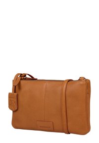 Burkely SOFT SKYLAR DOUBLE POCKET ZIP - Schoudertas - cognac