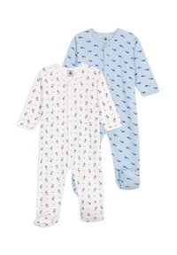 Grenouillère Sans Pieds Petit Bateau Blanc Rayé Rose - Taille 0/3 Mois - Comme Neuf