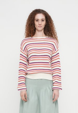 YASBOOGIE PULLOVER  - Maglione - birch/fiery red/moonlite mauve/skyway