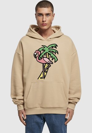 Mister Tee, FLAMINGO  - Hættetrøje - unionbeige