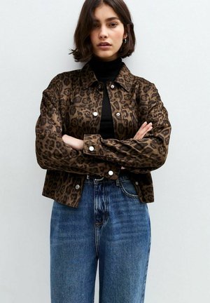 New Look ANIMAL PRINT FAUX SUEDE - Veste mi-saison - brown pattern