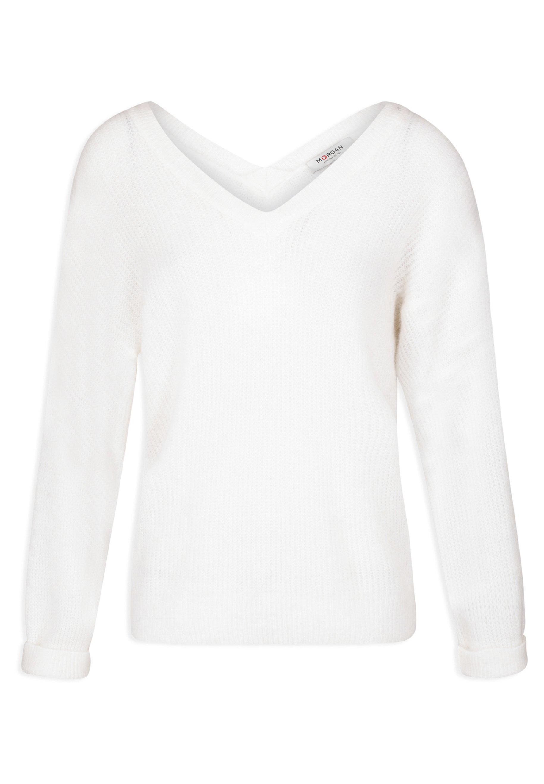 Morgan WITH V NECK Trui off whitecrème Zalando.nl Witte Morgan Truien & Vesten voor Dames in de SALE • 25