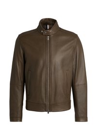 BOSS MANSELL Lederjacke open green/braun Zalando