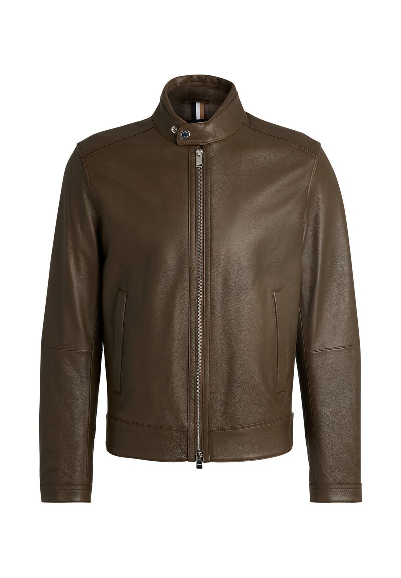 Herren Hugo Boss Wildlederjacken Mit Fell BOSS Mansell Bikerjack