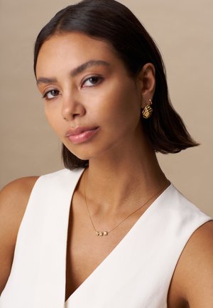 Orelia STATEMENT OVAL STUD EARRING - Kõrvarõngad - pale gold-coloured