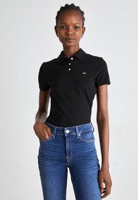 Tommy Jeans SLIM ESSENTIAL - Polo - black