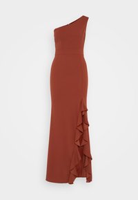 MILLY ONE SHOULDER RUFFLE MAXI - Pidulikud riided - burnt orange
