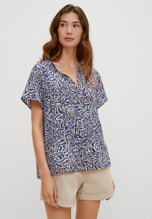 Blouse - dark blue aop