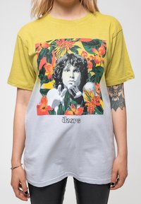 Paradiso Clothing THE DOORS JIM MORRISON FLORAL SQUARE - Print T-shirt - yellow
