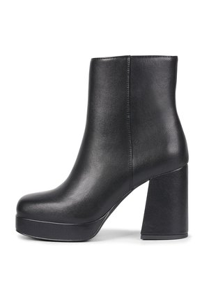 High heeled ankle boots - black