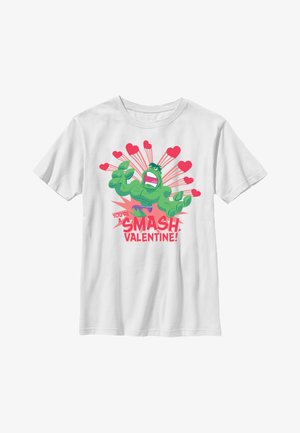 Marvel AVENGERS VALENTINE'S DAY HULK - T-shirt imprimé - white
