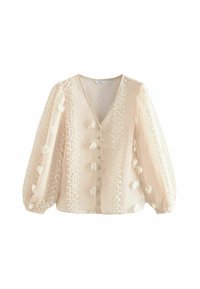 Next V-NECK TUFTY PUFF SLEEVE   - Bluse - cream