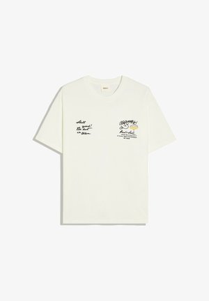 Bershka, RELAXED FIT PRINTED T-SHIRT - T-shirt con stampa - white
