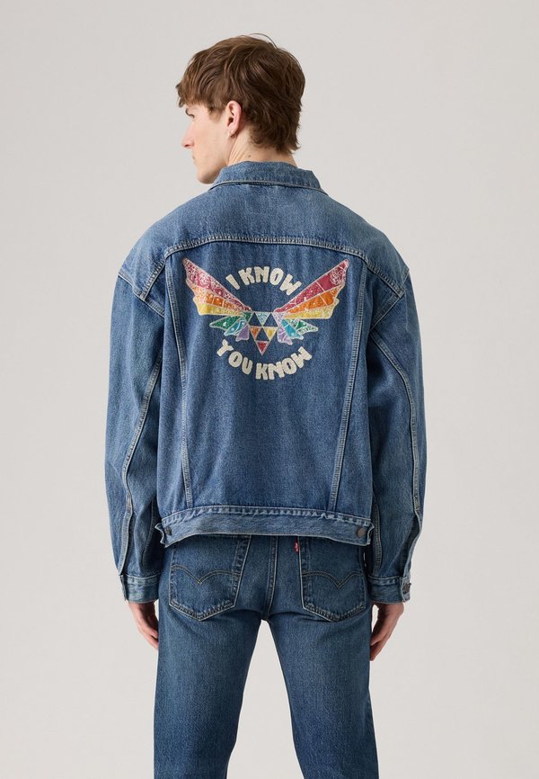 PRIDE ONE FAMILY TRUCKER UNISEX - Denim jacket - denim4