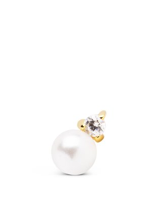 PEARL SPARK - Einzelner Ohrring - blanco con oro y circonitas