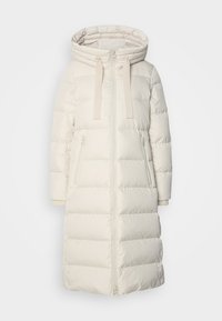 LONG COAT FEMININE SHAPE WITH HOOD - Untuvatakki - stony sand