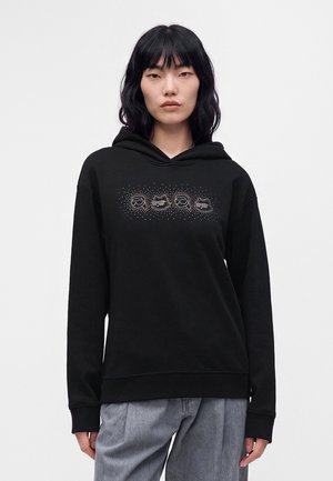 KARL LAGERFELD, IKON HOODIE - Суитшърт с качулка - black