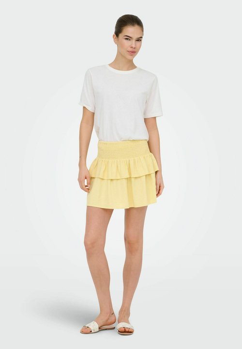 Jupe Courte En Lin Gris - Marque ESMARA Taille 40 - Occasion Très Bon état