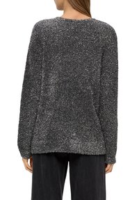 s.Oliver OPEN  MET EFFECT - Strickjacke - graphit