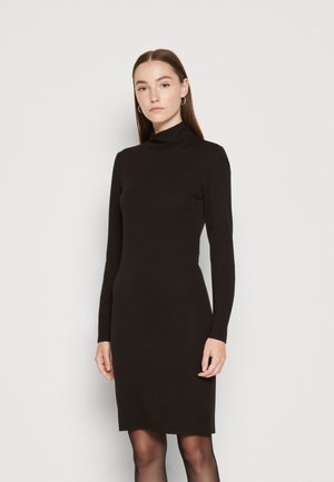 PCNAYA T-NECK - Pouzdrové šaty - black