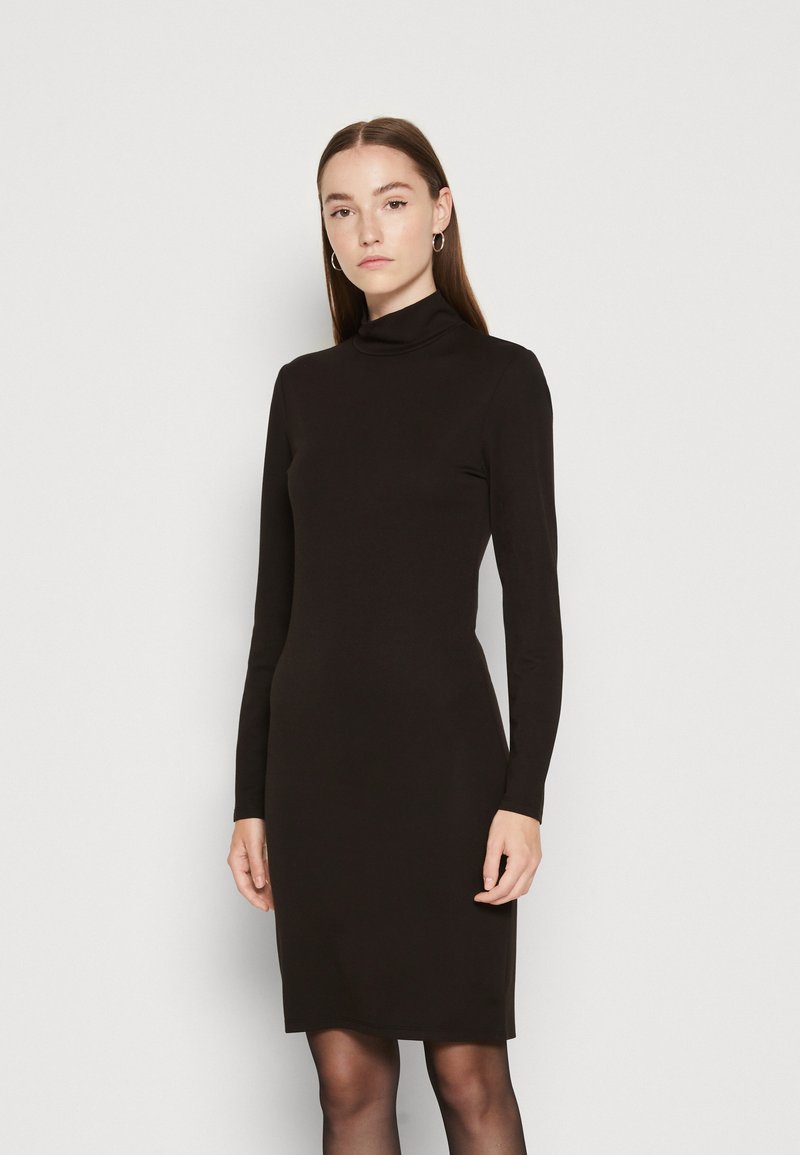 Pieces - PCNAYA T-NECK - Shift dress - black, Enlarge