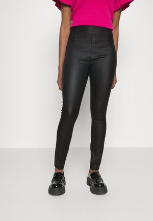 ONLY Petite ONLROCK LIFE COATED SKIN - Stoffhose - black