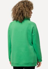 Ulla Popken MIT STEHKRAGEN RAGLANFORM LANGE ÄRMEL  - Felpa - green