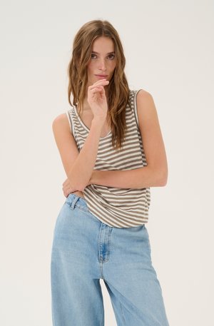LISA STRIPED - Top - major brown striped