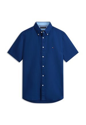 Tommy Hilfiger, REGULAR FIT LINEN BLEND SHORT SLEEVE SHIRT - Chemise - carbon navy
