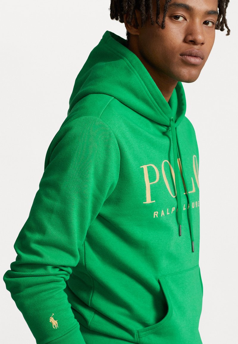 Polo Ralph Lauren LOGO-EMBROIDERED FLEECE HOODIE - Sweat à capuche -  primary green/vert - ZALANDO.FR