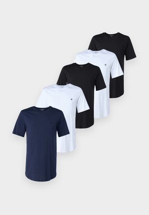 JPRBLABRODY TEE 5 PACK - T-shirts basic - white/black/navy
